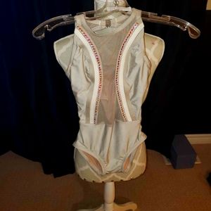 One pcs body suit hand beaded